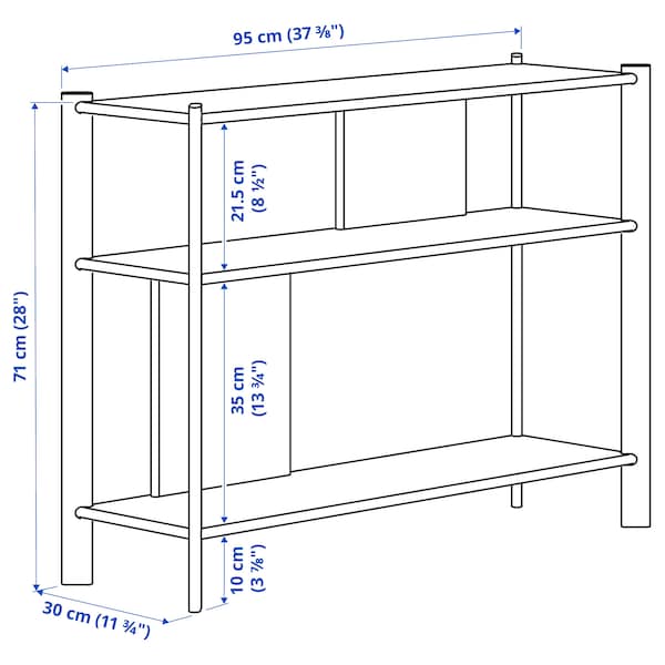 Ikea JÄTTESTA - Side table, black, 95x30 cm