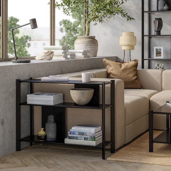 Ikea JÄTTESTA - Side table, black, 95x30 cm