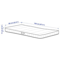 JÄTTETRÖTT Pocket sprung mattress for cot - white 60x120x11 cm , 60x120x11 cm - best price from Maltashopper.com 40321004