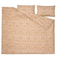 JÄTTEVALLMO - Duvet cover and 2 pillowcases, yellow/white, 240x220/50x80 cm - best price from Maltashopper.com 30546971