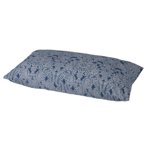 JÄTTEVALLMO - Pillowcase, dark blue/white, 50x80 cm