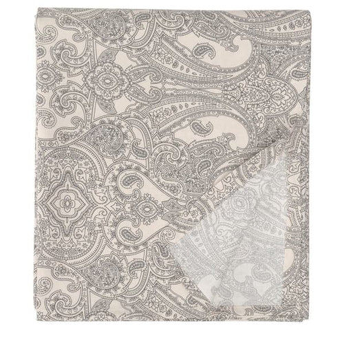 JÄTTEVALLMO Bed sheet - beige/dark grey 150x260 cm