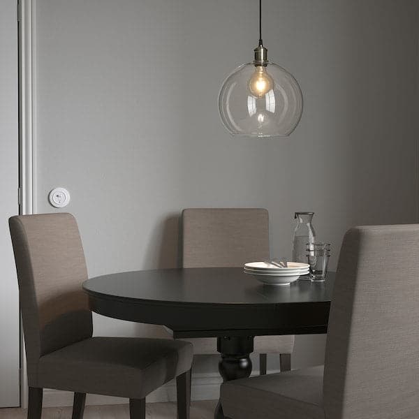 JAKOBSBYN - Pendant lamp shade, clear glass, 30 cm - best price from Maltashopper.com 90333052