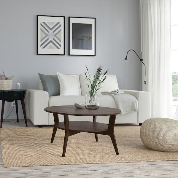 Ikea JAKOBSFORS - Coffee table, dark brown stained oak veneer, 80 cm