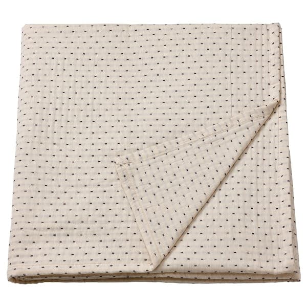 JAKOBSLILJA - Bedspread, off-white/grey, 230x250 cm