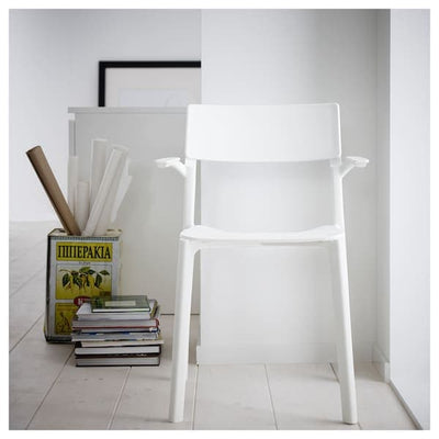 JANINGE Chair with armrests - white , - best price from Maltashopper.com 80280515
