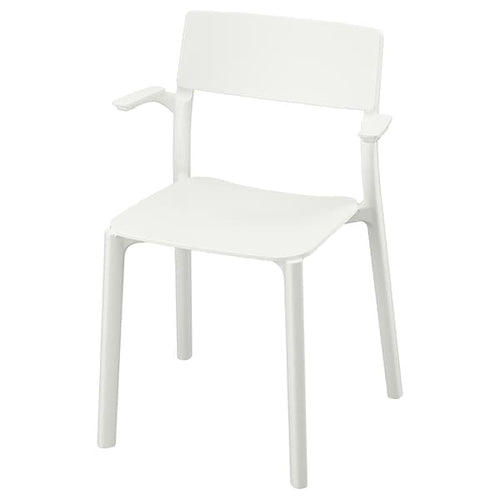 JANINGE Chair with armrests - white ,