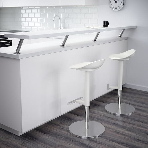 Ikea JANINGE - Bar stool, white, 76 cm