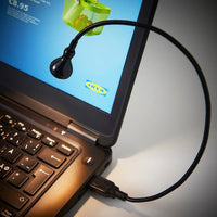JANSJÖ - LED USB lamp, black, 38 cm - best price from Maltashopper.com 70291232