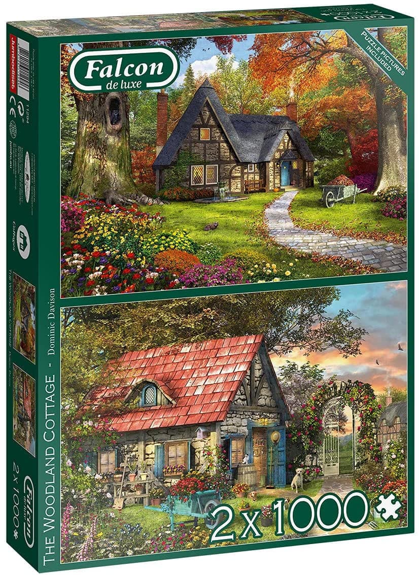 2 Puzzle da 1000 Pezzi - The Woodland Cottage