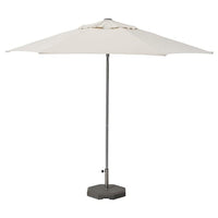 JOGGESÖ - Parasol with base, light grey-beige/Huvön grey, 300 cm - best price from Maltashopper.com 39495694