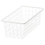 JONAXEL wire basket, white, 25x51x15 cm