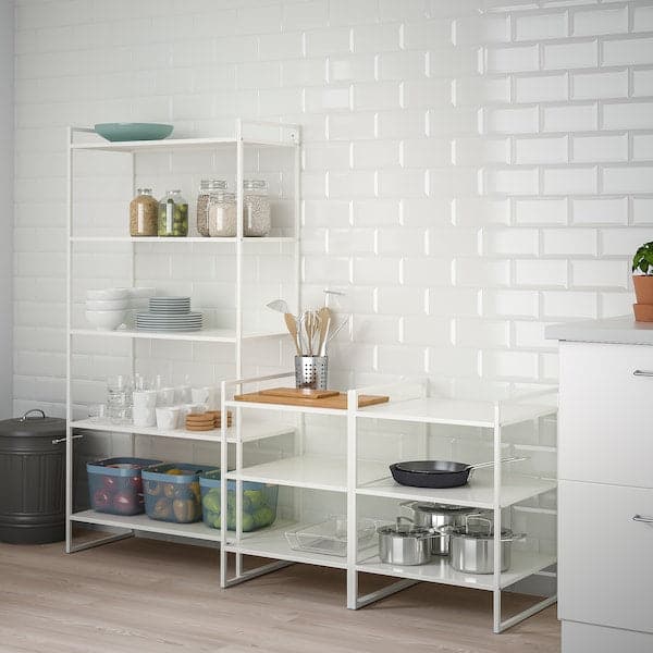 JONAXEL - Open storage combination, white, 182x51x160 cm - best price from Maltashopper.com 69297287