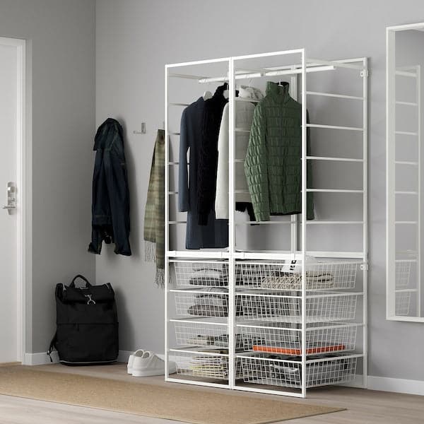 Ikea JONAXEL - Wardrobe combination, white, 99x51x173 cm