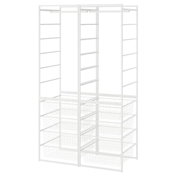 JONAXEL - Wardrobe combination, white, 99x51x173 cm - best price from Maltashopper.com 49297660
