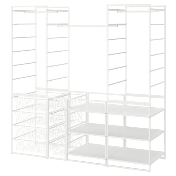 JONAXEL - Wardrobe combination, white, 173x51x173 cm - best price from Maltashopper.com 89297663