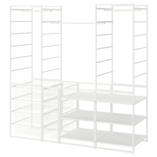 JONAXEL - Wardrobe combination, white, 173x51x173 cm - best price from Maltashopper.com 89297663