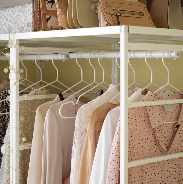 JONAXEL - Wardrobe combination, white, 99x51x173 cm - best price from Maltashopper.com 49297660