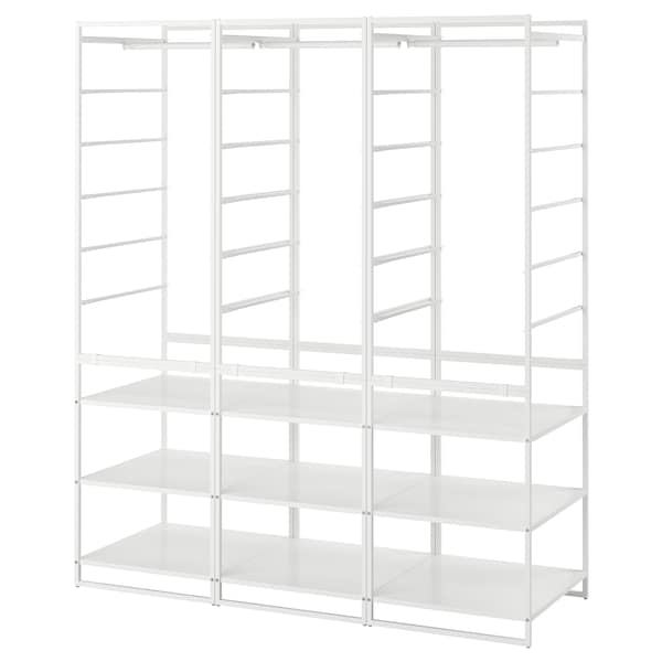 JONAXEL - Wardrobe combination, white, 148x51x173 cm - best price from Maltashopper.com 09306204