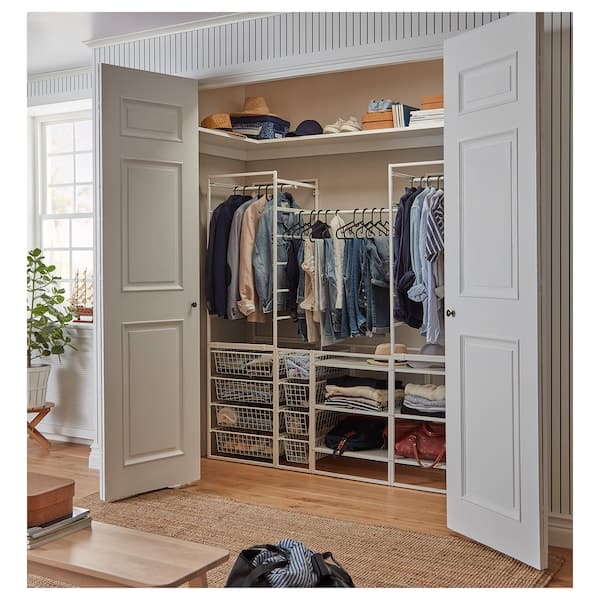 JONAXEL - Wardrobe combination, white, 173x51x173 cm - best price from Maltashopper.com 89297663
