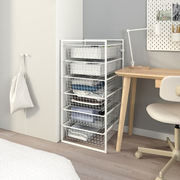 JONAXEL - Storage combination, white, 50x51x104 cm - best price from Maltashopper.com 19297138