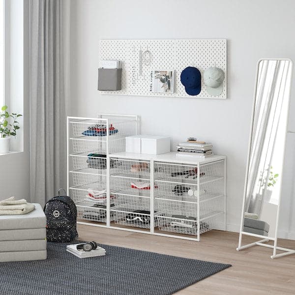 JONAXEL - Storage combination, white, 148x51x104 cm - best price from Maltashopper.com 89297677