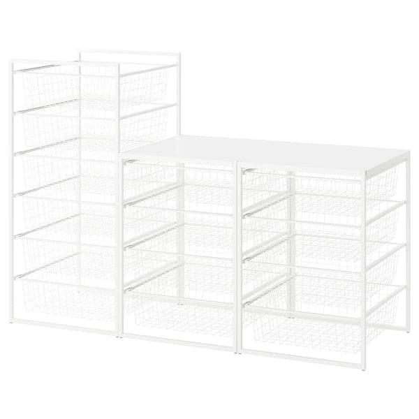 JONAXEL - Storage combination, white, 148x51x104 cm - best price from Maltashopper.com 89297677