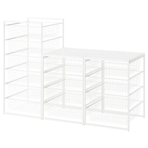JONAXEL - Storage combination, white, 148x51x104 cm