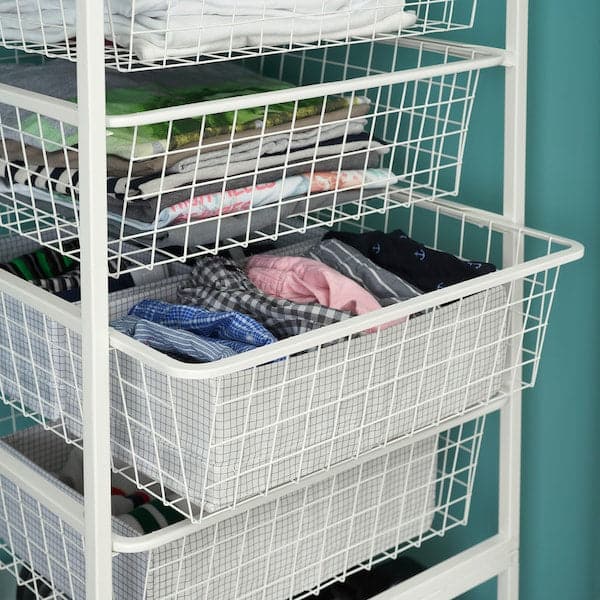 JONAXEL - Storage combination, white, 148x51x104 cm - best price from Maltashopper.com 89297677