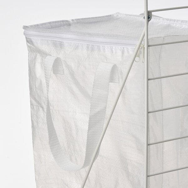 Ikea JOSTEIN - Bag with stand, white / transparent for indoor / outdoor,60x40x74 cm