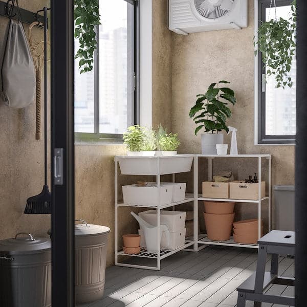Ikea JOSTEIN - Container, white / in / outdoor,80x40x15 cm , 80x40x15 cm