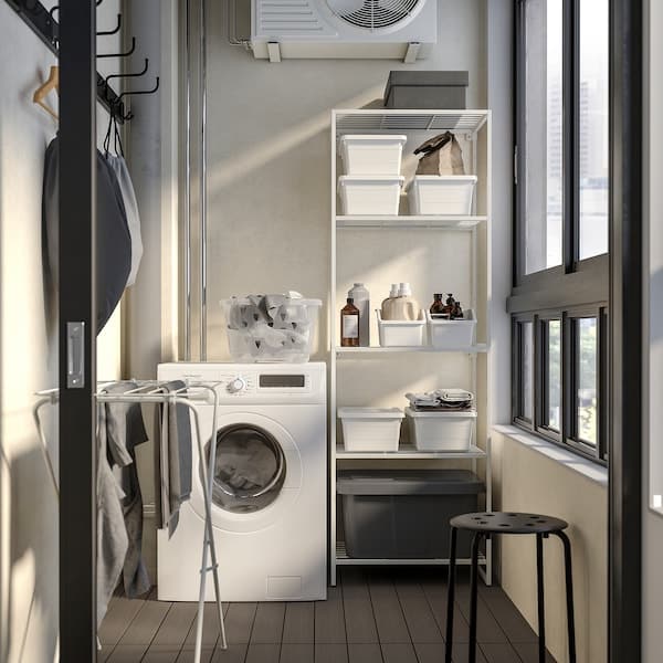 Ikea JOSTEIN - Shelf, wire / indoor / outdoor white,57x40 cm ,