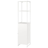 JOSTEIN shelving unit with door, in/outdoor/white, 41x44x180 cm