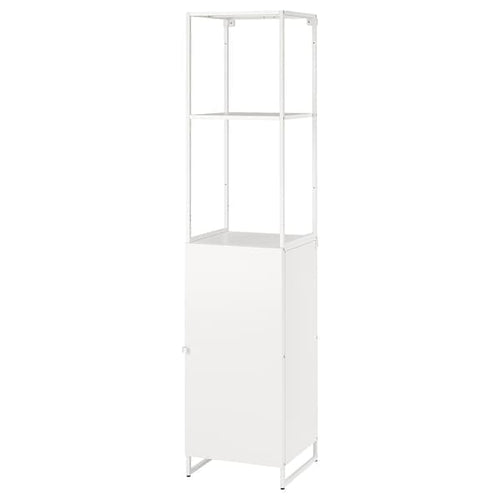 JOSTEIN - Shelf with door, indoor/outdoor/white, 41x44x180 cm