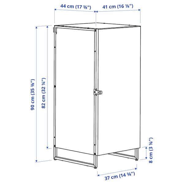 Ikea JOSTEIN - Shelf with door, indoor/outdoor/white, 41x44x90 cm ,
