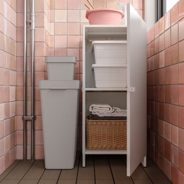 Ikea JOSTEIN - Shelf with door, indoor/outdoor/white, 41x44x90 cm ,
