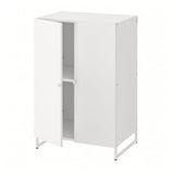 JOSTEIN shelving unit with doors, in/outdoor/white, 61x44x90 cm