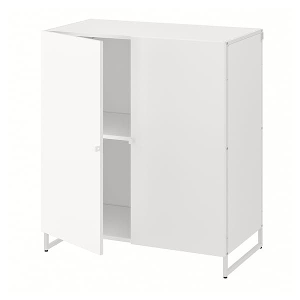 Ikea JOSTEIN - Shelving unit with doors, in / outdoor / white,81x44x90 cm