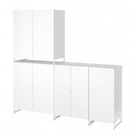 JOSTEIN - Shelf with doors, indoor/outdoor/white, 182x44x180 cm - best price from Maltashopper.com 39437294