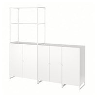 JOSTEIN - Shelf with doors, indoor/outdoor/white, 182x44x180 cm - best price from Maltashopper.com 69437297