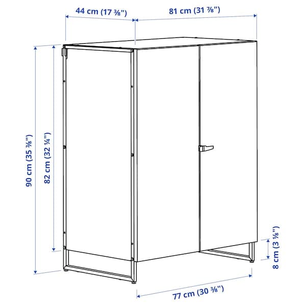 JOSTEIN - Shelving unit with doors, in / outdoor / white,81x44x90 cm - best price from Maltashopper.com 79437169