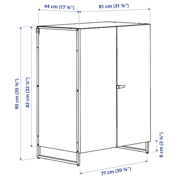 Ikea JOSTEIN - Shelving unit with doors, in / outdoor / white,81x44x90 cm