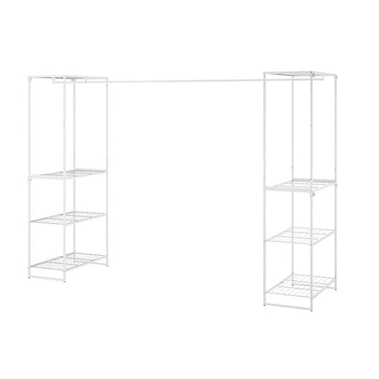 Ikea JOSTEIN - Shelving unit with clothes rail, indoor / outdoor / white metal wire,61x166/270x180 cm