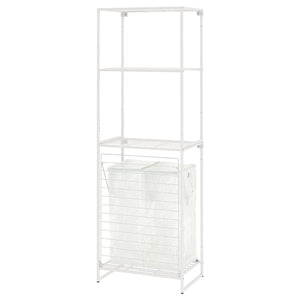 Ikea JOSTEIN - Shelf with bags, for indoor / outdoor metal wire / transparent white,61x40/76x180 cm