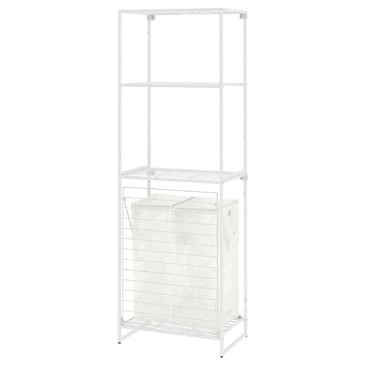 Ikea JOSTEIN - Shelf with bags, for indoor / outdoor metal wire / transparent white,61x40/76x180 cm