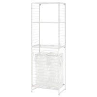 JOSTEIN - Shelf with bags / grid, indoor / outdoor metal wire / transparent white,62x40/76x180 cm - best price from Maltashopper.com 59437274