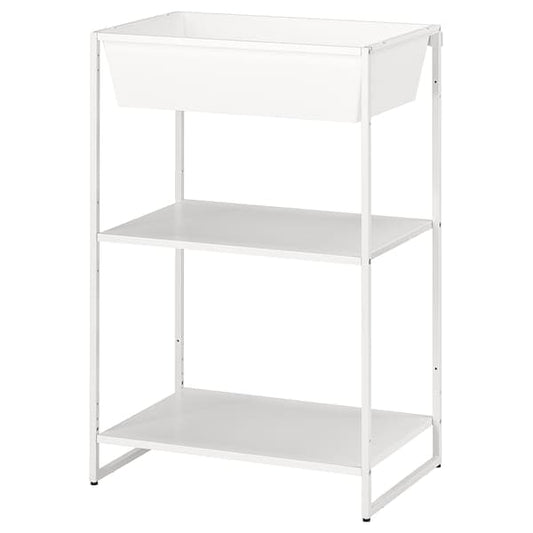 Ikea JOSTEIN - Shelving unit with storage, in / outdoor / white metal,61x40x90 cm