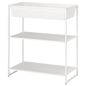 JOSTEIN - Shelving unit with storage, in / outdoor / white metal,81x40x90 cm - best price from Maltashopper.com 59437194