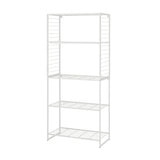 JOSTEIN shelving unit with grid, in/outdoor/wire white, 82x40x180 cm