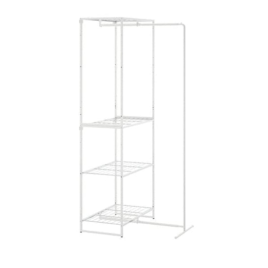 Ikea JOSTEIN - Shelving unit with drying rack, in / outdoor / white metal wire, 61x53 / 117x180 cm